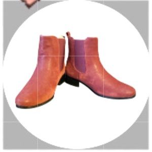 [#1037] LANE BRYANT | Wine Burgundy | Chelsea-style boots booties